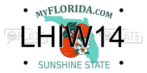 LHIW14 Florida License Plate