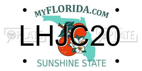 LHJC20 Florida License Plate