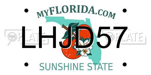 LHJD57 Florida License Plate