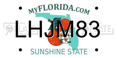 LHJM83 Florida License Plate