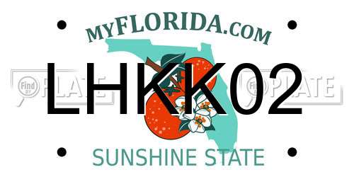 LHKK02 Florida License Plate