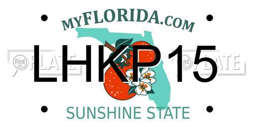 LHKP15 Florida License Plate