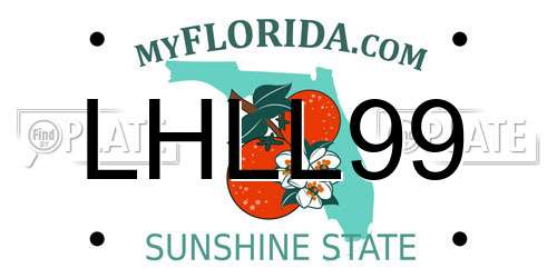 LHLL99 Florida License Plate