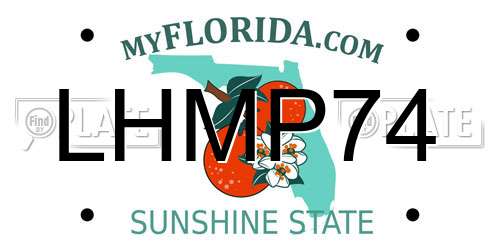 LHMP74 Florida License Plate