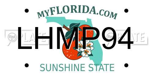 LHMP94 Florida License Plate