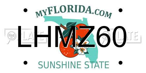 LHMZ60 Florida License Plate