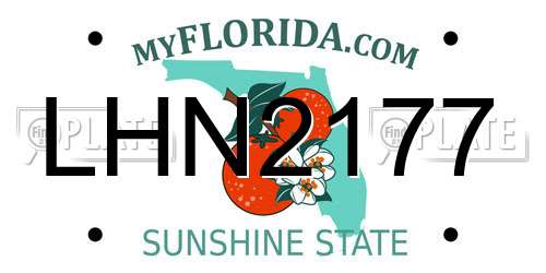 LHN2177 Florida License Plate