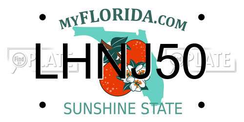 LHNJ50 Florida License Plate