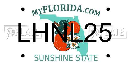 LHNL25 Florida License Plate