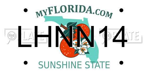 LHNN14 Florida License Plate