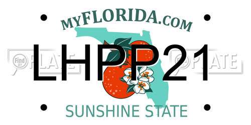 LHPP21 Florida License Plate