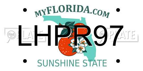 LHPR97 Florida License Plate