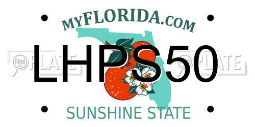 LHPS50 Florida License Plate