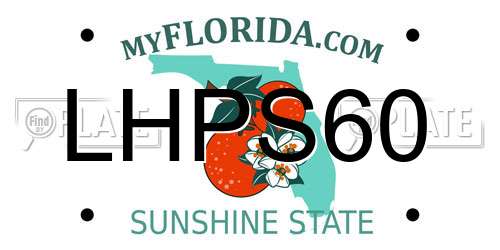 LHPS60 Florida License Plate