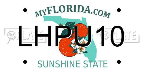 LHPU10 Florida License Plate