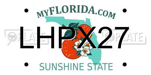 LHPX27 Florida License Plate