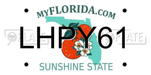 LHPY61 Florida License Plate