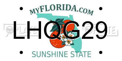 LHQG29 Florida License Plate