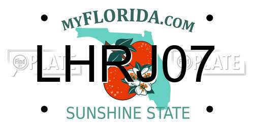 LHRJ07 Florida License Plate