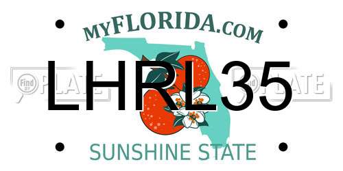 LHRL35 Florida License Plate