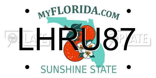 LHRU87 Florida License Plate