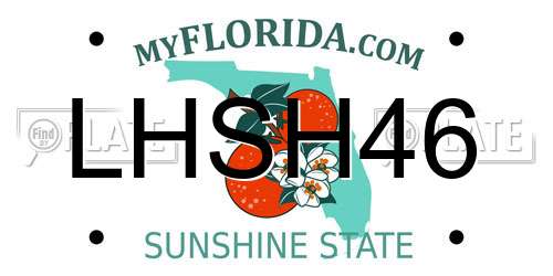 LHSH46 Florida License Plate