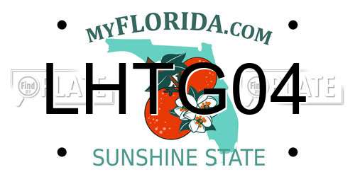 LHTG04 Florida License Plate
