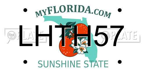 LHTH57 Florida License Plate