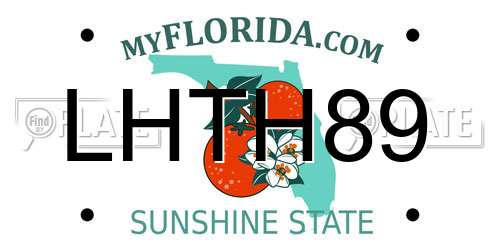 LHTH89 Florida License Plate