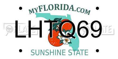 LHTQ69 Florida License Plate