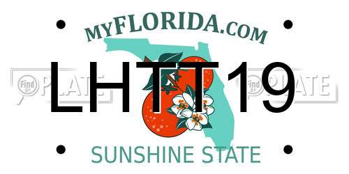 LHTT19 Florida License Plate