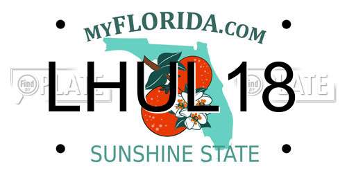 LHUL18 Florida License Plate