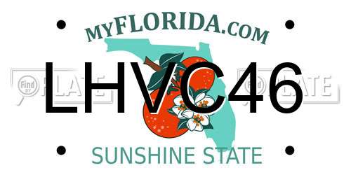 LHVC46 Florida License Plate