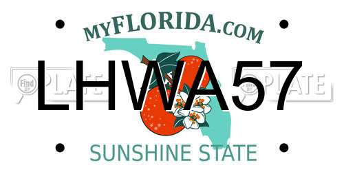 LHWA57 Florida License Plate