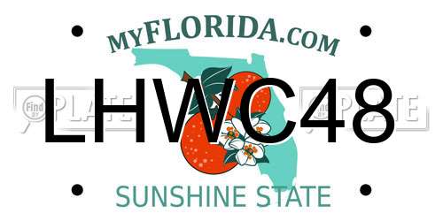 LHWC48 Florida License Plate