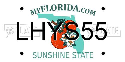 LHYS55 Florida License Plate