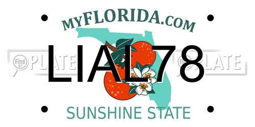 LIAL78 Florida License Plate