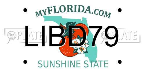 LIBD79 Florida License Plate