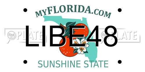 LIBE48 Florida License Plate