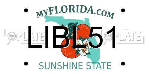 LIBL51 Florida License Plate