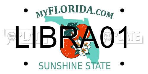 LIBRA01 Florida License Plate