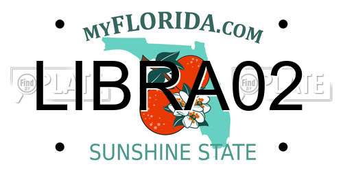 LIBRA02 Florida License Plate