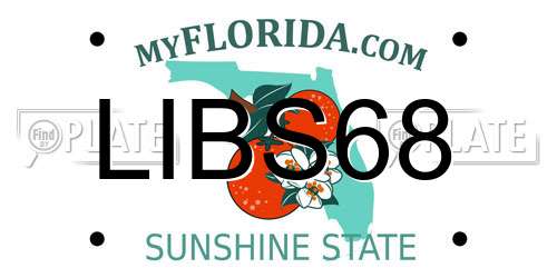LIBS68 Florida License Plate