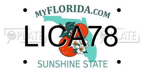 LICA78 Florida License Plate
