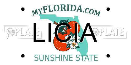 LICIA Florida License Plate