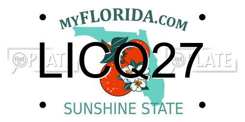LICQ27 Florida License Plate