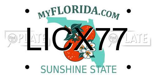 LICX77 Florida License Plate
