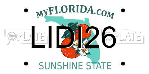 LIDI26 Florida License Plate