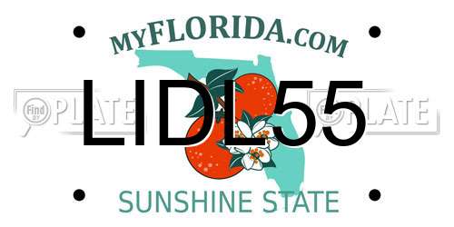 LIDL55 Florida License Plate
