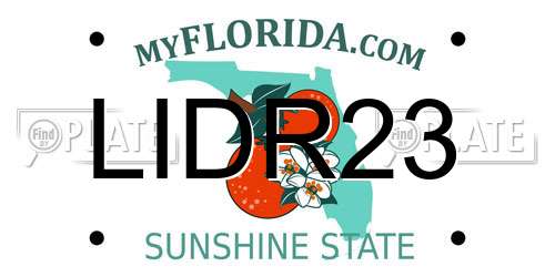 LIDR23 Florida License Plate